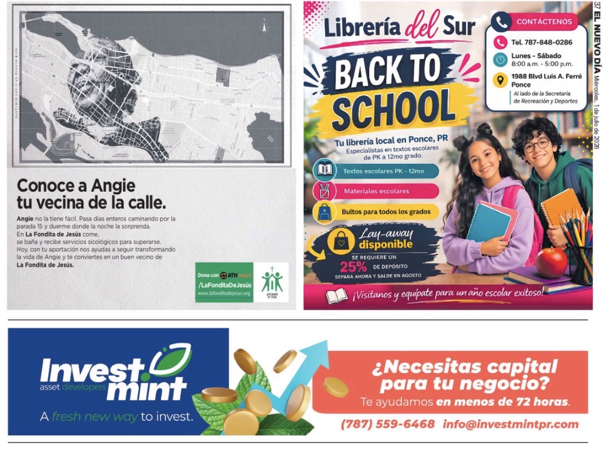 Anuncio de Investmint en la edición impresa de El Nuevo Día